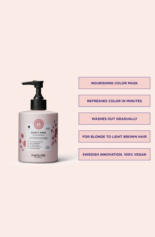 Maria Nila Colour Refresh Hair Mask In Dusty Pink