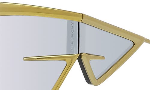 Shop Givenchy Gv Cut 66mm Mirrored Oversize Geometric Sunglasses In Shiny Yellow/smoke Mirror