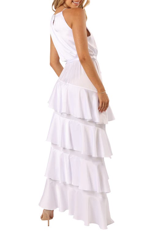Petal And Pup Petal & Pup Annalise Ruffle Satin Dress In White