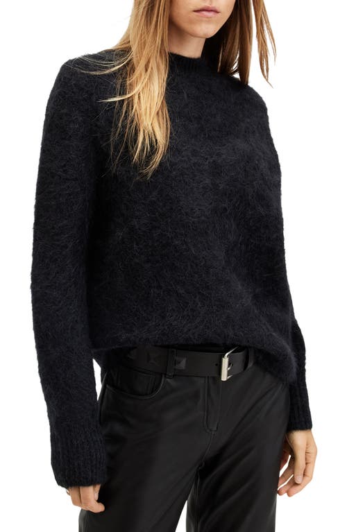 Shop Allsaints Vortex Alpaca Blend Sweater In Black