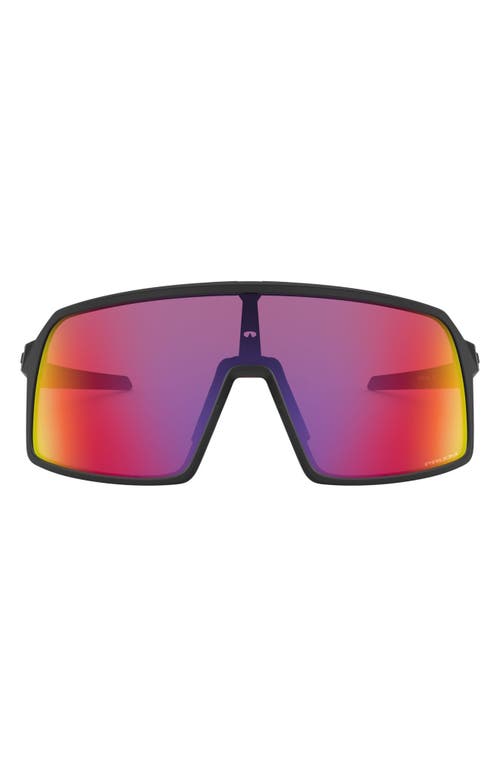 Oakley Sutro Prizm 124mm Shield Sunglasses In Matte Black/prizm Road
