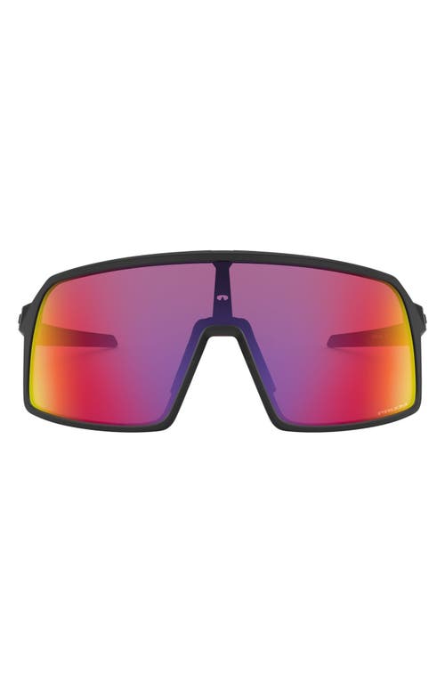 Oakley Sutro Prizm 124mm Shield Sunglasses in Matte Black/Prizm Road at Nordstrom