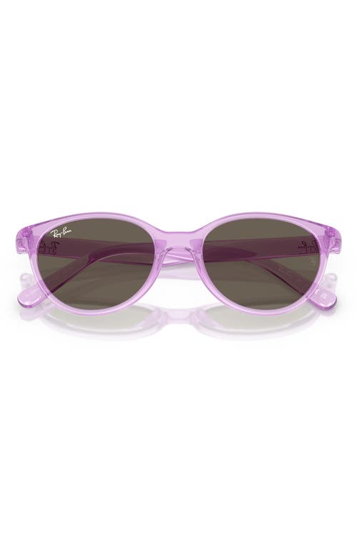 Ray Ban Ray-ban Kids' 47mm Oval Sunglasses In Transparent Violet
