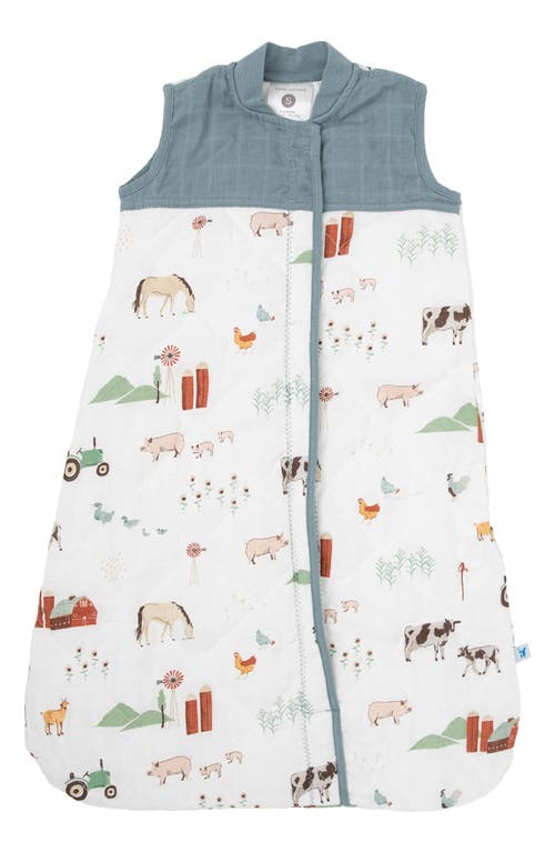 little unicorn Quilted Cotton Muslin Wearable Blanket in Farmyard at Nordstrom