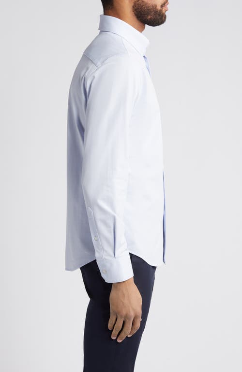 Mizzen + Main Mizzen+main Ellis Trim Fit Solid Performance Button-down Shirt In Blue