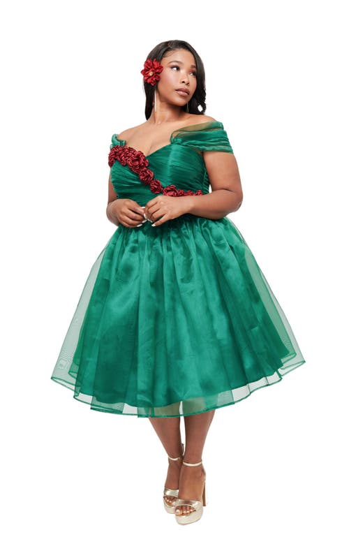 UNIQUE VINTAGE UNIQUE VINTAGE 1940S GARDEN STATE SWING DRESS