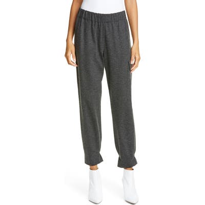 Tibi Cargo Jogger Pants, Grey