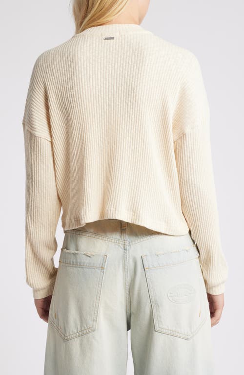 Shop Billabong Good Catch Rib Henley Sweater In White Cap