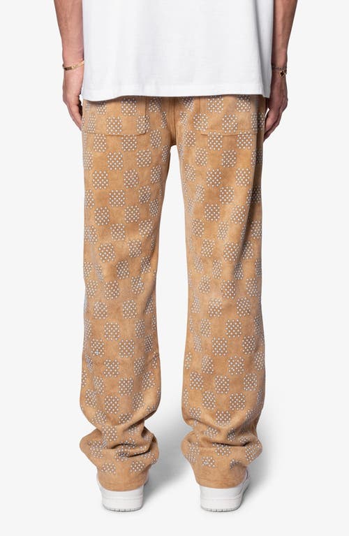 Mnml Check Cotton Utility Pants In Brown