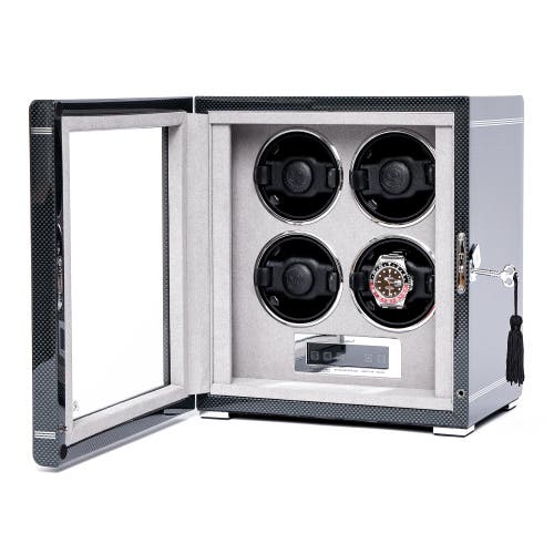 Rapport London Formula Quad Watch Winder In Carbon Fibre