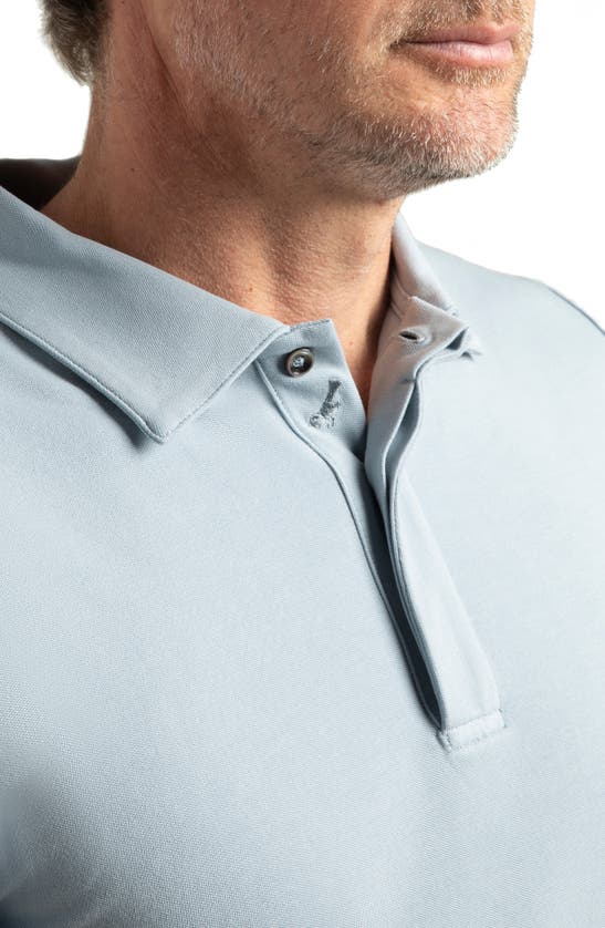 Shop Hypernatural Biscayne Slim Fit Cotton Blend Piqué Golf Polo In Horizon Blue