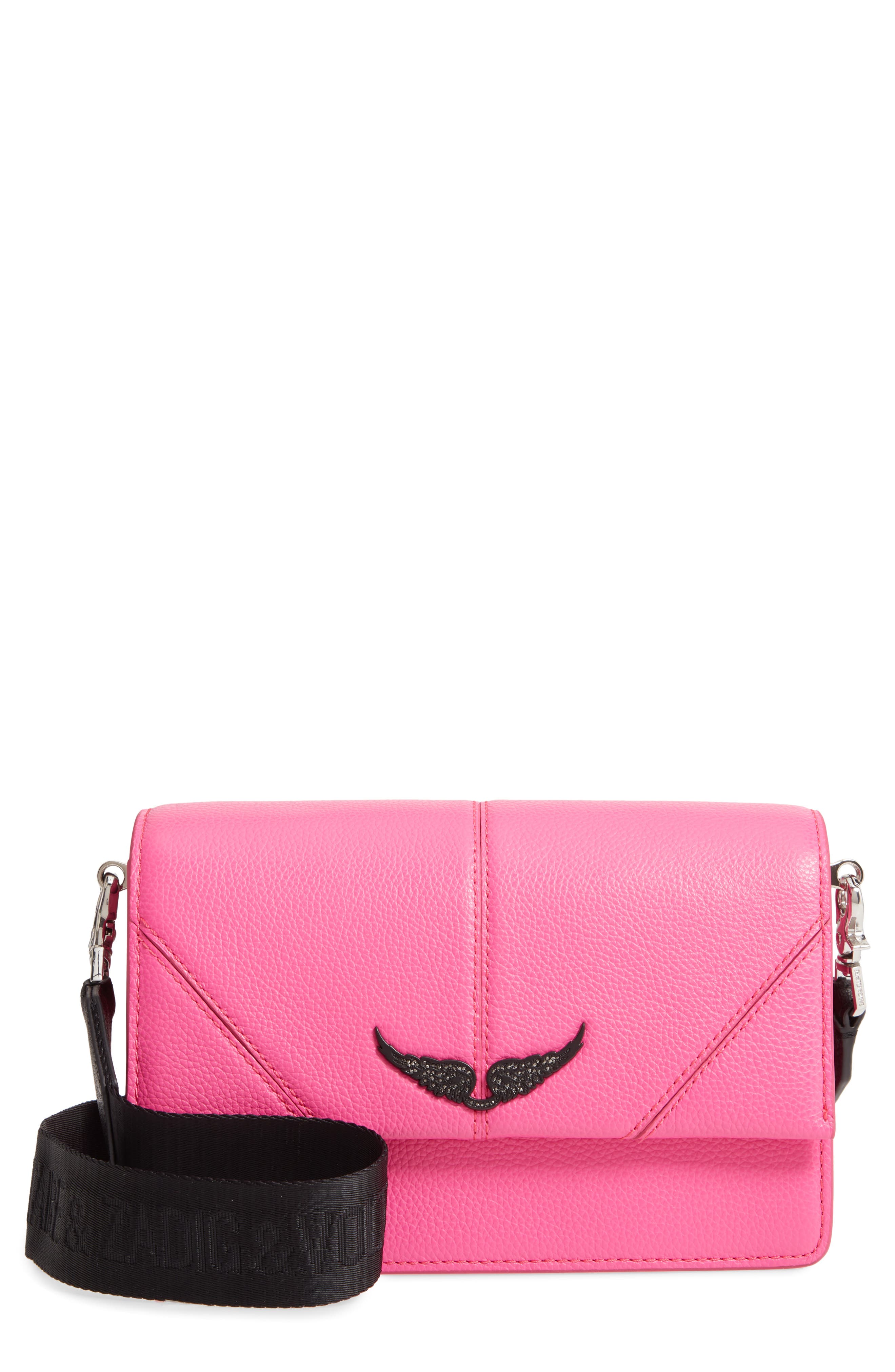 neon pink crossbody bag