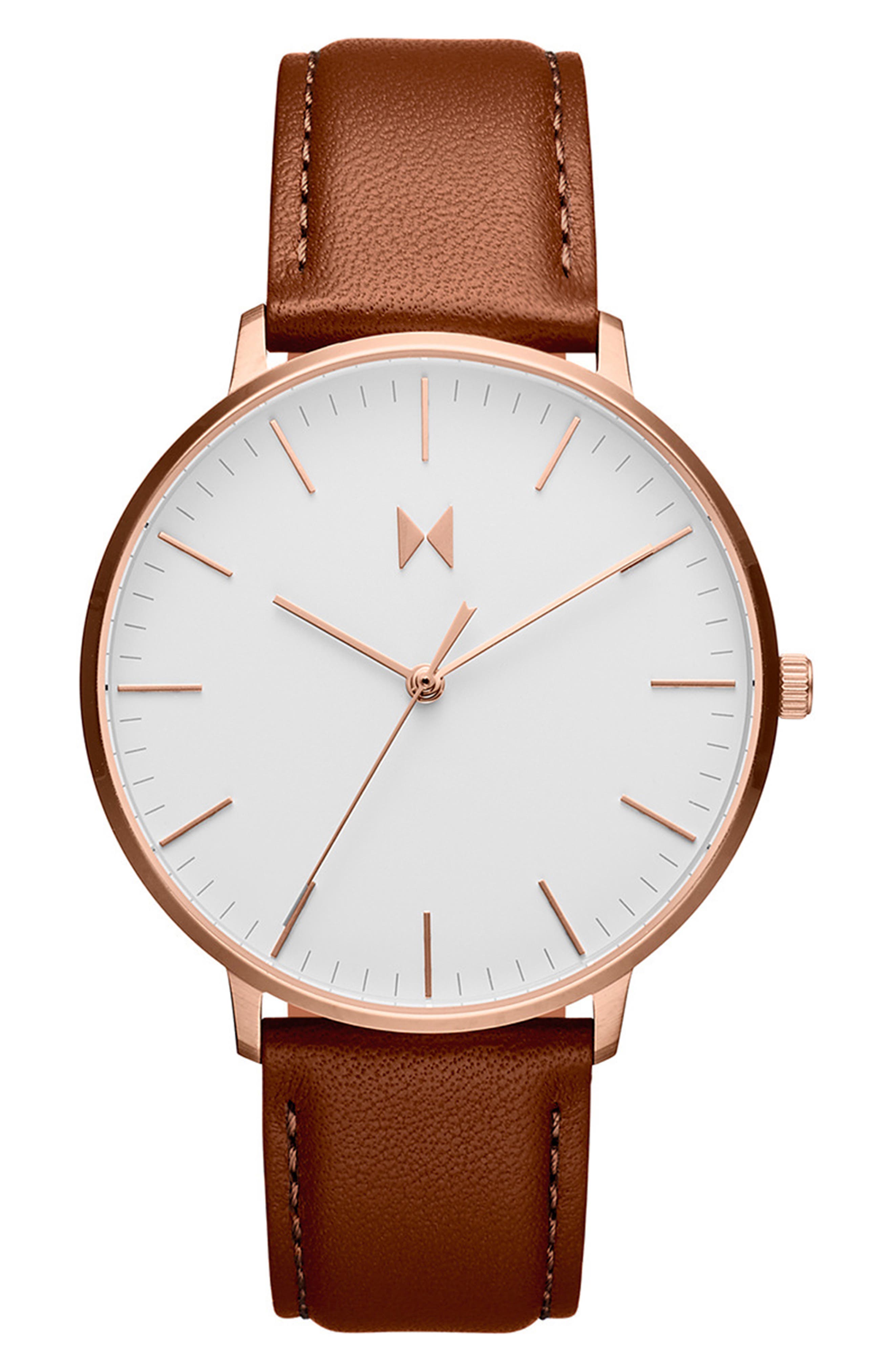 Legacy Slim Leather Strap Watch