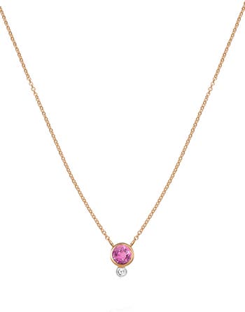 Meira T Pink Sapphire & Diamond Pendant Necklace | Nordstrom