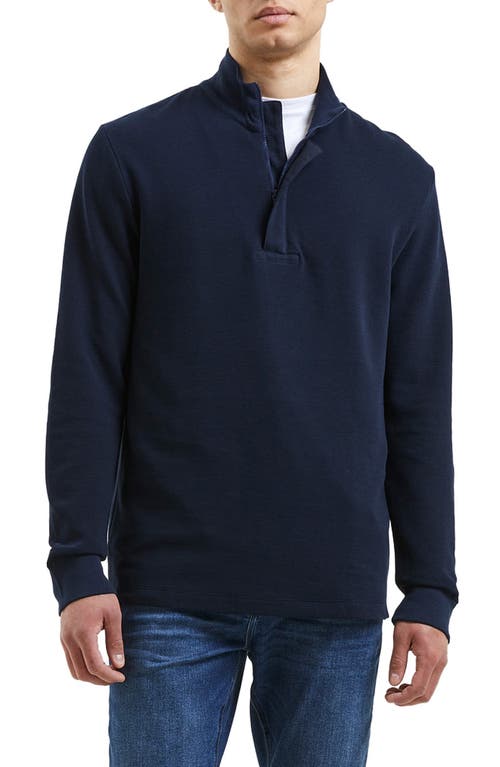 French Connection Ottoman Quarter Zip Pullover Marine at Nordstrom,