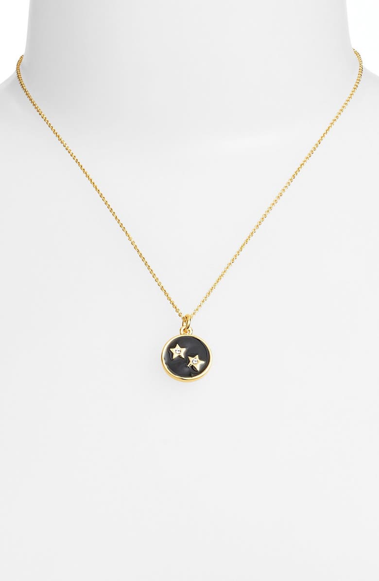 KATE SPADE NEW YORK 'zodiac' pendant necklace, Main, color, GEMINI- BLACK