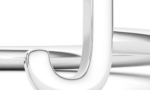 Hautecarat Lab Grown Diamond Letter Ring In 18k White Gold - J