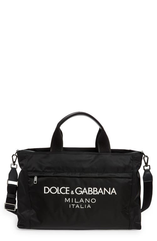 Dolce & Gabbana 3D DG Logo Graphic Nylon Holdall in Black/Blac at Nordstrom