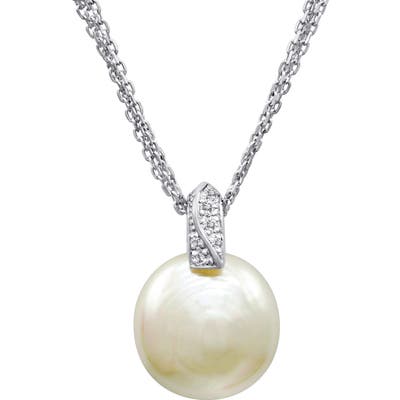 Majorica 1m Coin Pearl Pendant Necklace