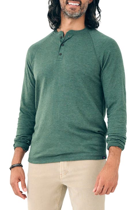 Men's Dunbrooke Green Green Bay Packers Logo Maverick Thermal Henley Long  Sleeve T-Shirt