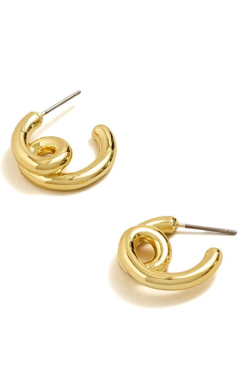 Madewell Small Looped Tube Hoop Earrings in Pale Gold at Nordstrom