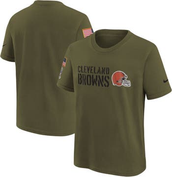 Nike Youth Nike Olive Cleveland Browns 2022 Salute To Service Legend T-Shirt