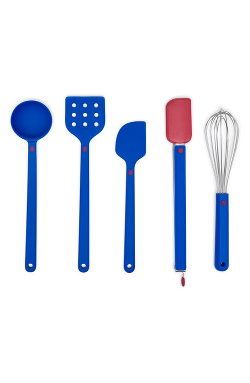 Great Jones Set of 5 Silicone Utensils in Blueberry 