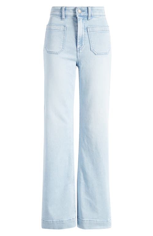 Faherty Stretch Terry Wide Leg Pants in Clearlake Wash