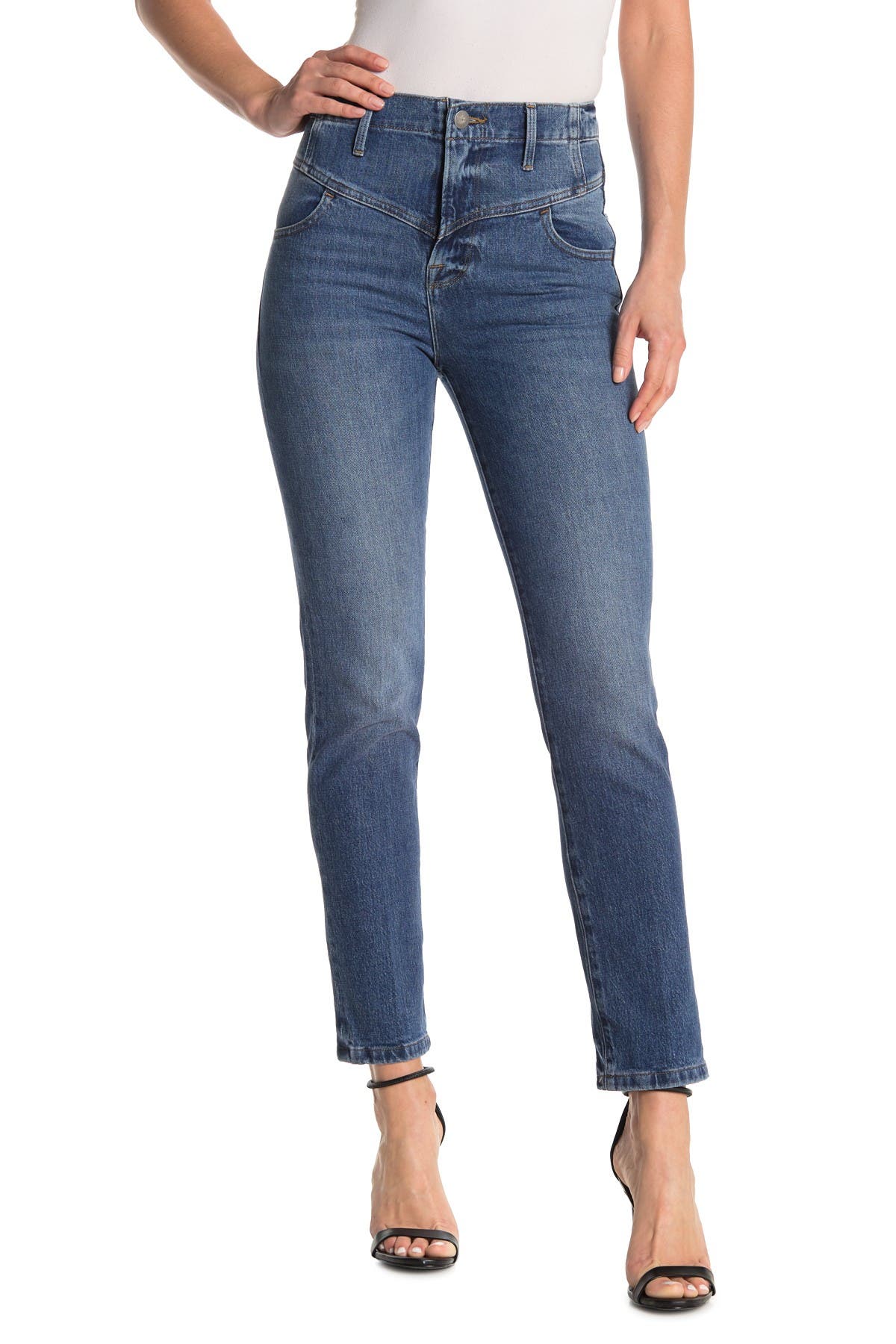 high waisted western jeans