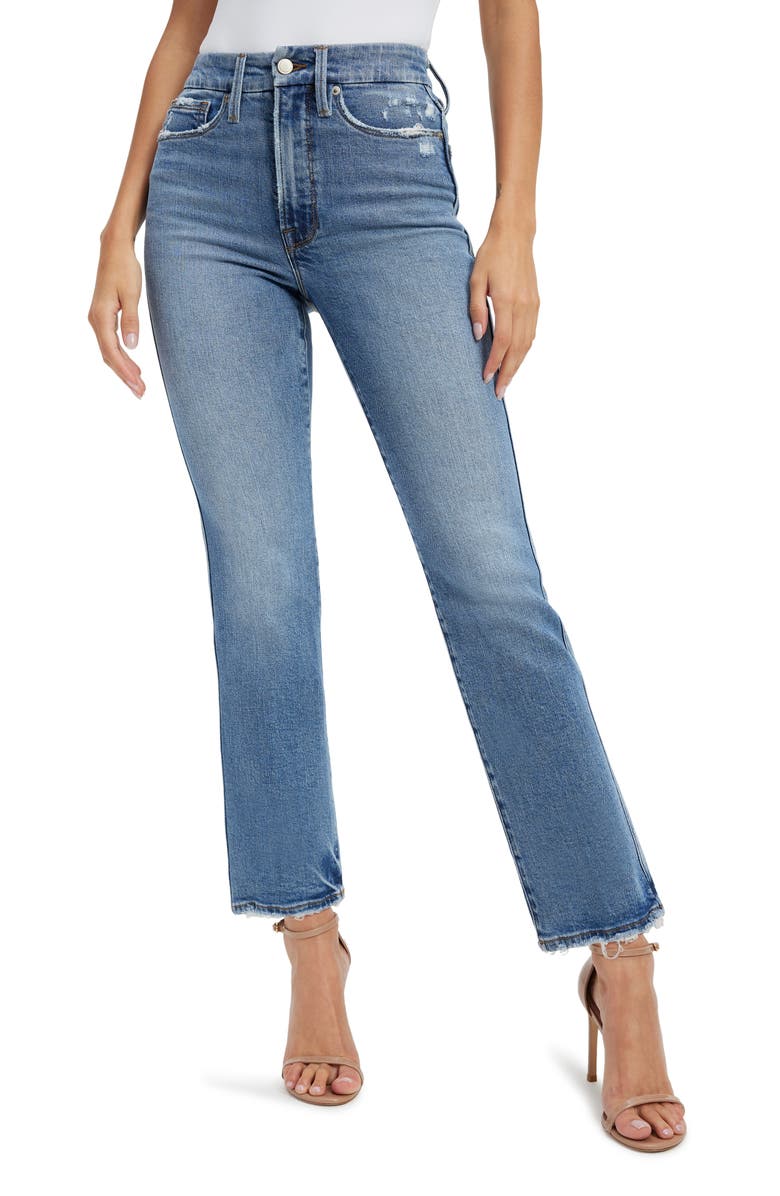 Good American Good Curve High Waist Straight Leg Jeans | Nordstrom