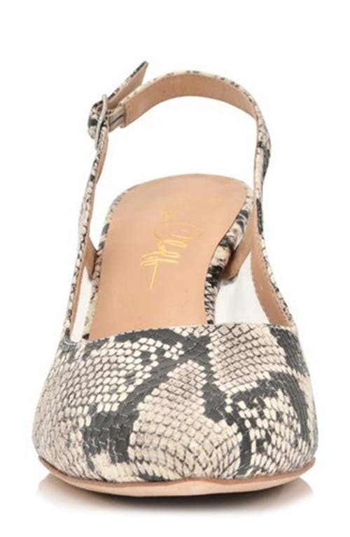 Joan Oloff Dance Slingback Pump In Natural Printed Snake