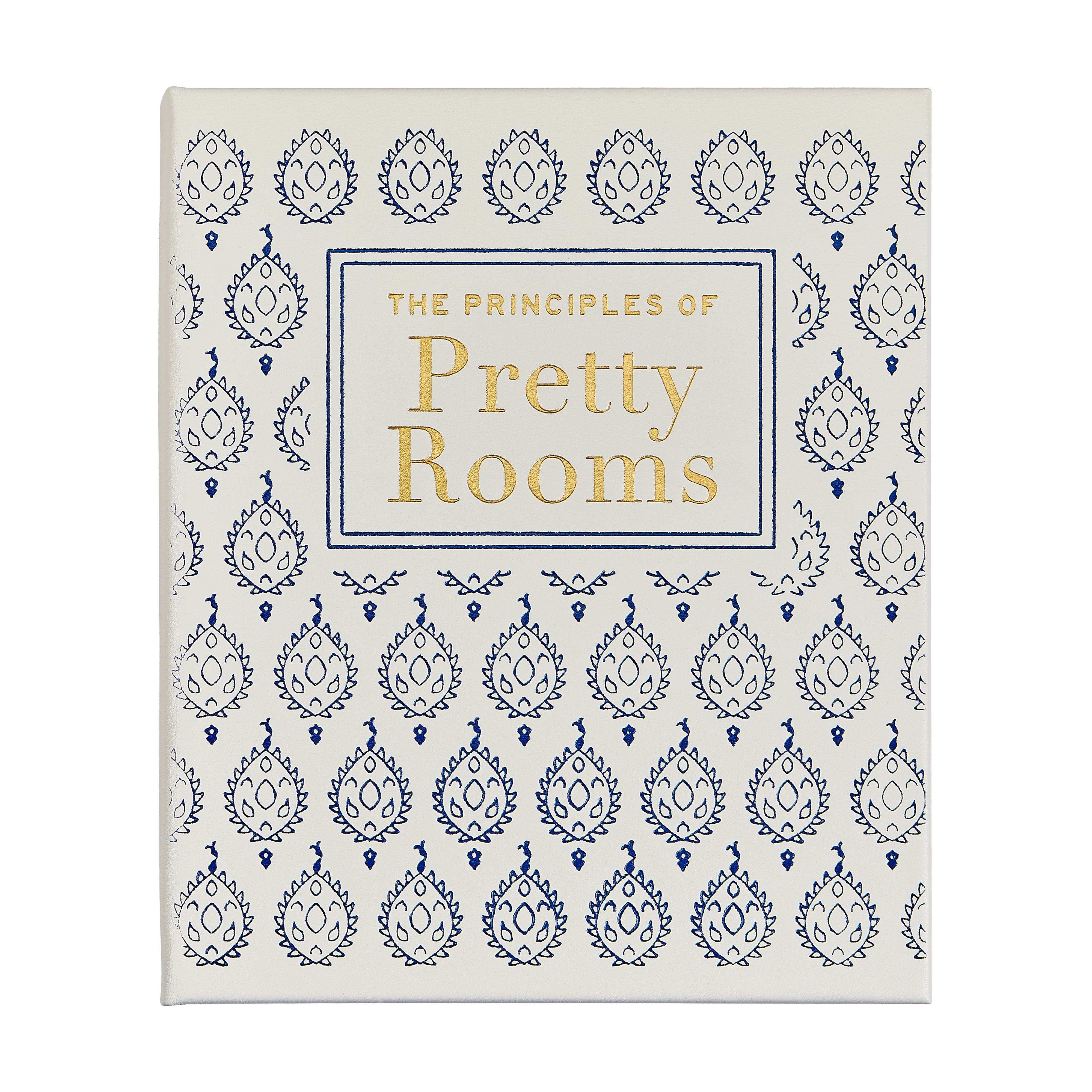 Graphic Image The Principles of Pretty Rooms Leather Coffee Table Book in Ivory 