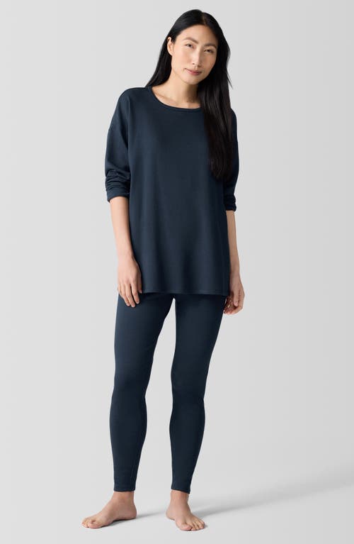 Shop Eileen Fisher High Waist Ankle Leggings In Deep Adriatic