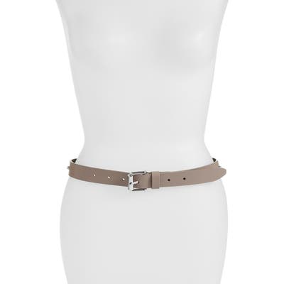 Rebecca Minkoff Dome Stud Faux Leather Belt, Taupe
