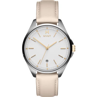 Mvmt Coronada Leather Strap Watch, 32mm