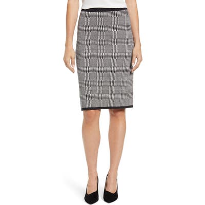 Vince Camuto Plaid Sweater Skirt, White