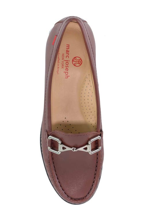 Shop Marc Joseph New York Park Ave Loafer In Mahogany Burnished Napa