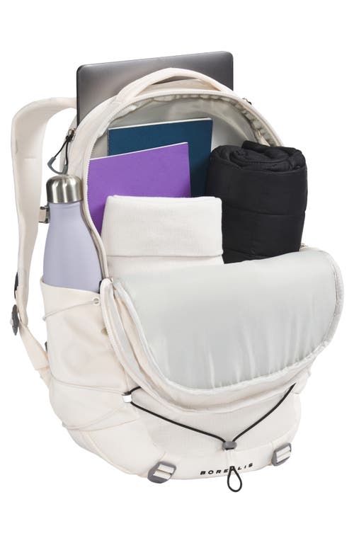 Shop The North Face Borealis Water Repellent Backpack In Gardenia White/tnf Black-npf