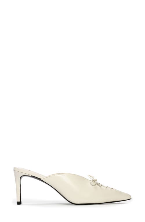 Black Suede Studio Hailey 65 Pointed Toe Mule In Coconut