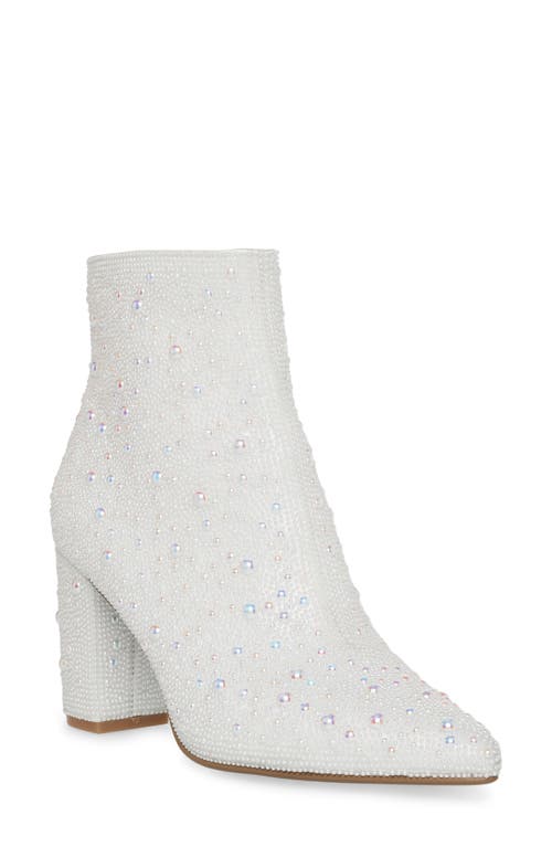 Cady Crystal Pavé Bootie in Pearl