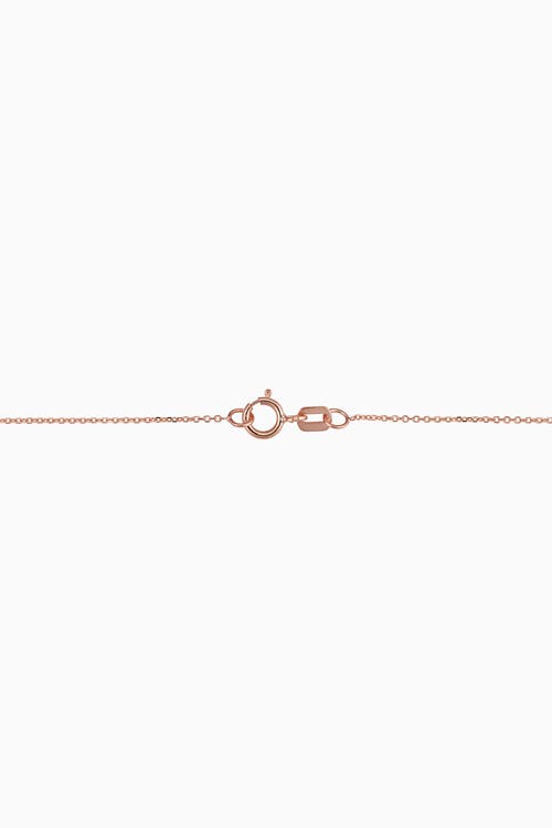 Oradina 14k Rose Solid Gold Wall Street Pendant Necklace In Rose Gold