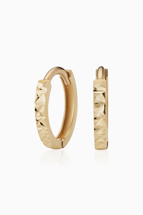 Oradina Women's 14k Yellow Gold Celebration Mini Hoops In Yellow Gold