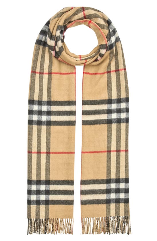 BURBERRY GIANT CHECK OVERSIZE REVERSIBLE CASHMERE SCARF,8035908