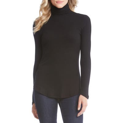 Karen Kane Angled Sleeve Turtleneck, Black