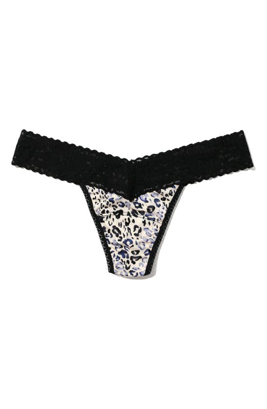 Shop Hanky Panky Indigo Stripe Dreamease Low Rise Thong In Spotted