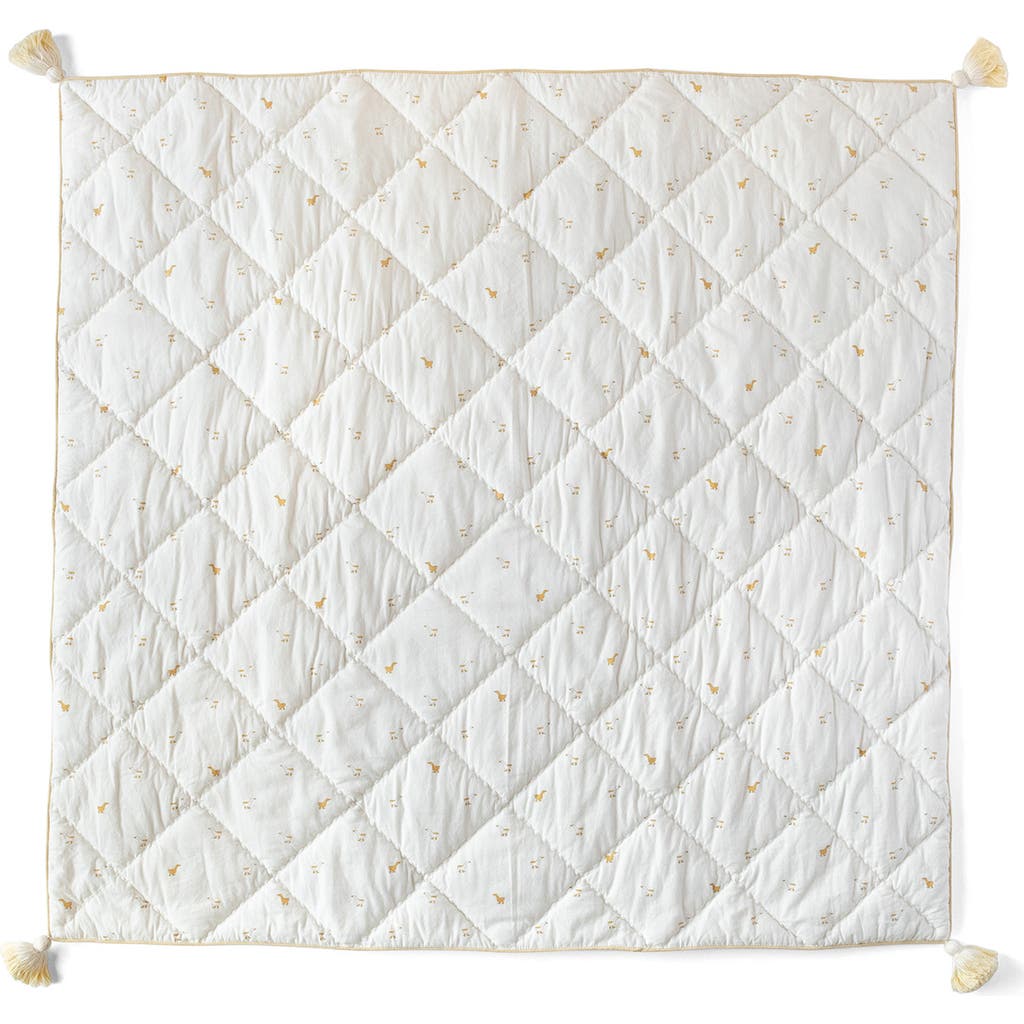 Pehr Quilted Nursery Blanket In Duck/yellow