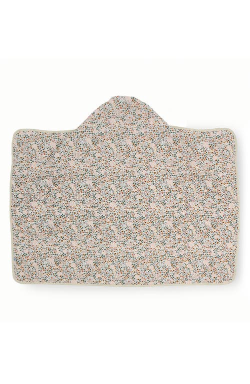 Little Unicorn Cotton Muslin & Terry Hooded Towel In Pressed Petals
