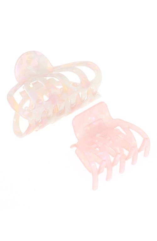 L. Erickson Rozzi & Jude 2-Pack Assorted Hair Claw Clips in Pink at Nordstrom