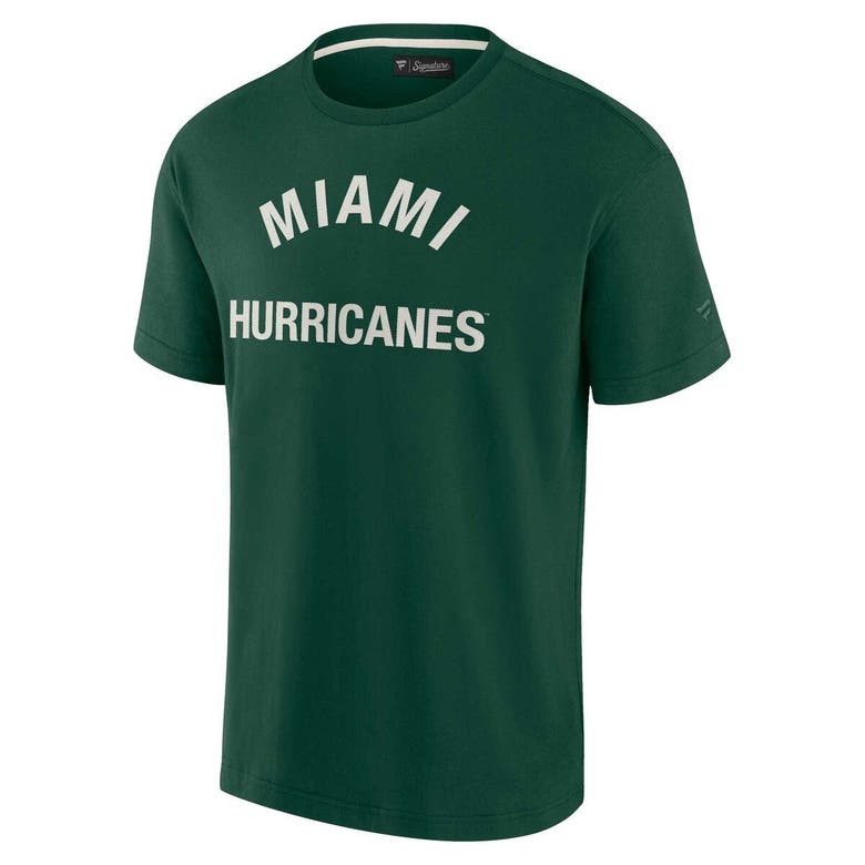 Shop Fanatics Signature Unisex  Green Miami Hurricanes Elements Super Soft Short Sleeve T-shirt