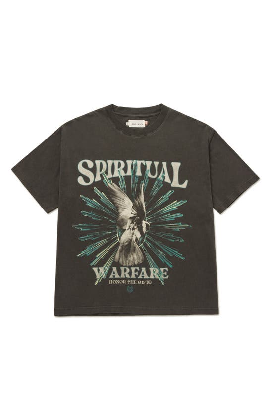 Shop Honor The Gift Spiritual Conflict Graphic T-shirt In Black